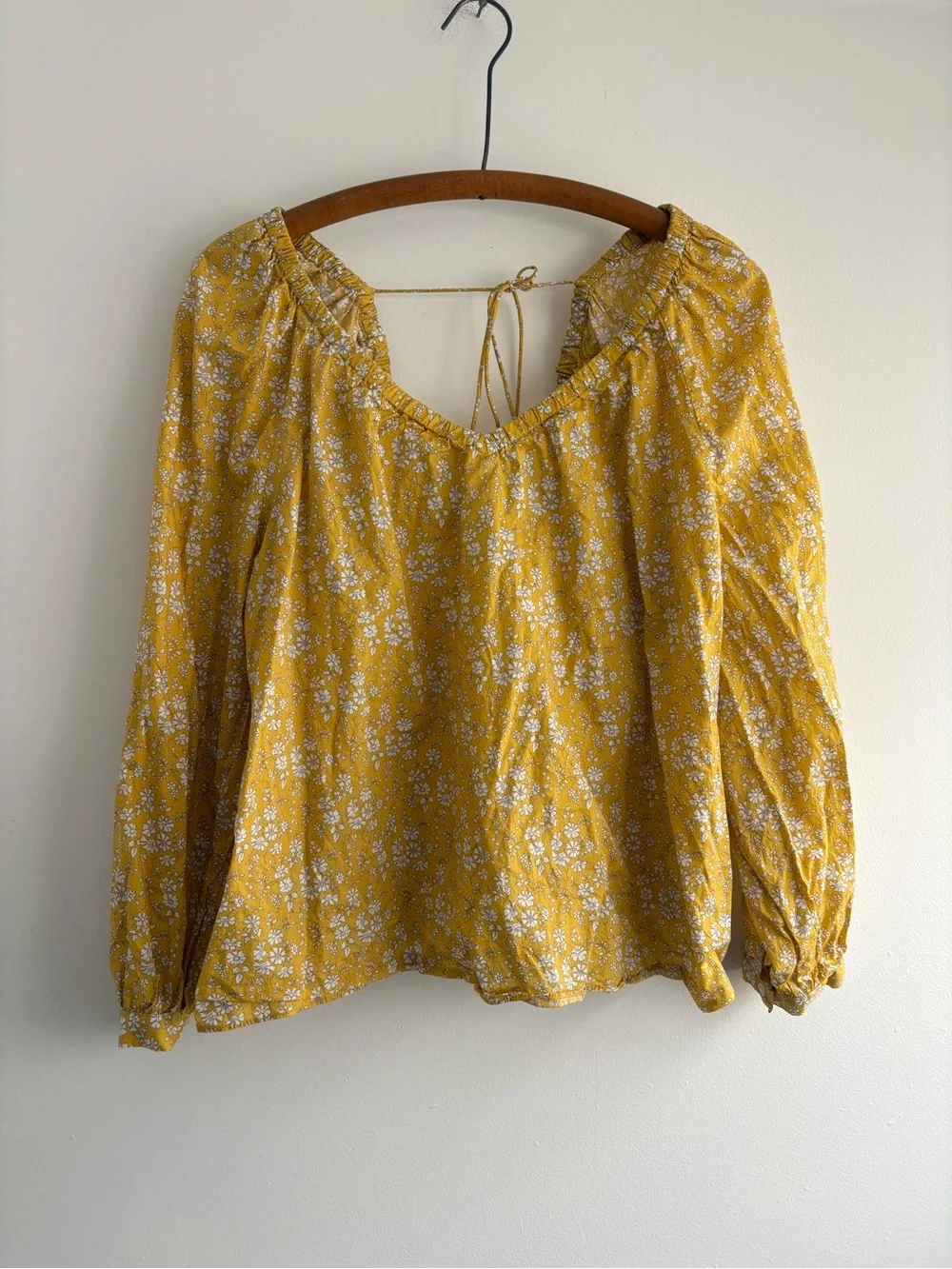 J. Crew Liberty print v-neck blouse, size XL